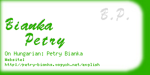 bianka petry business card
